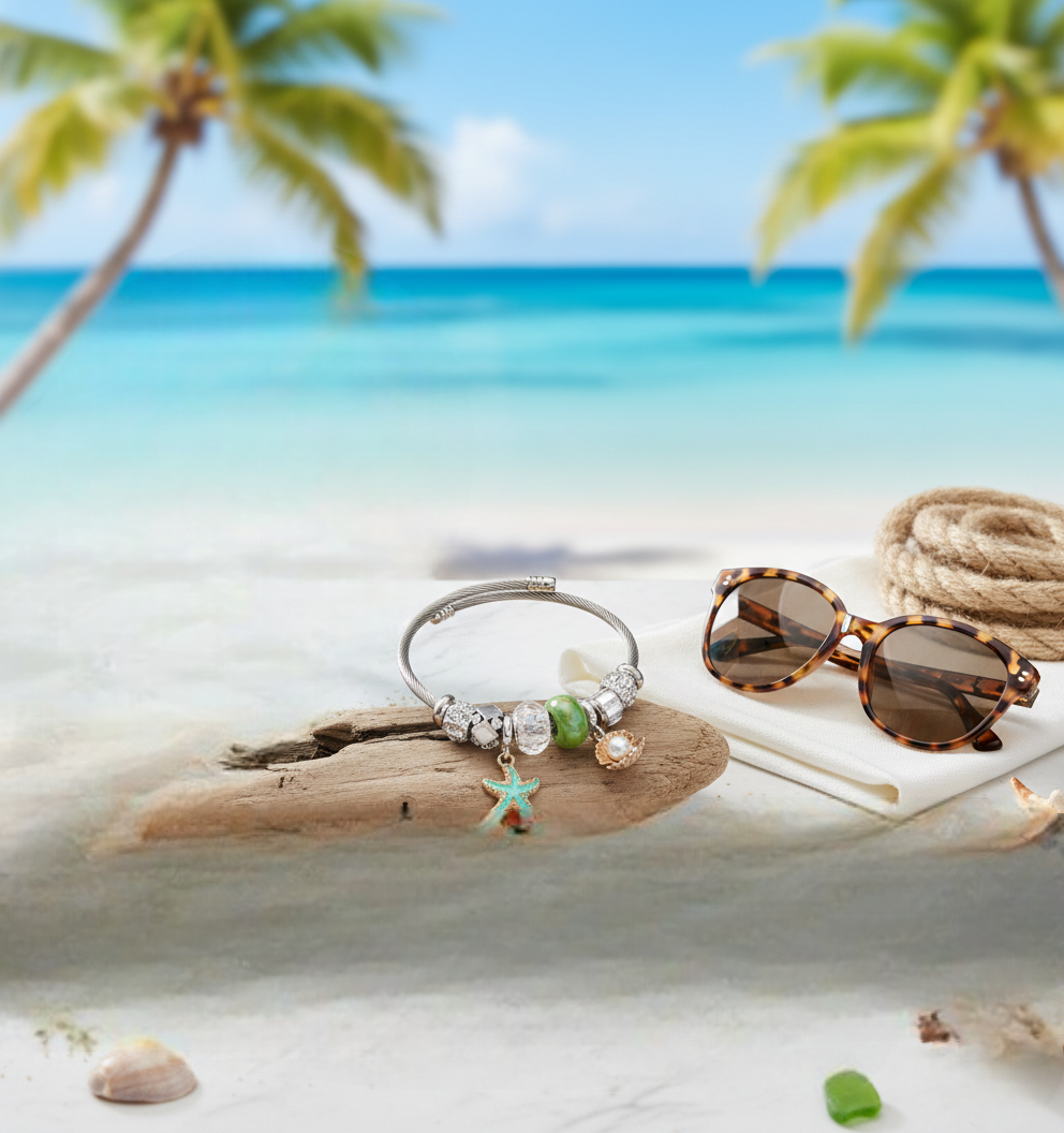 LuxeCharm Shell Bead Bracelet