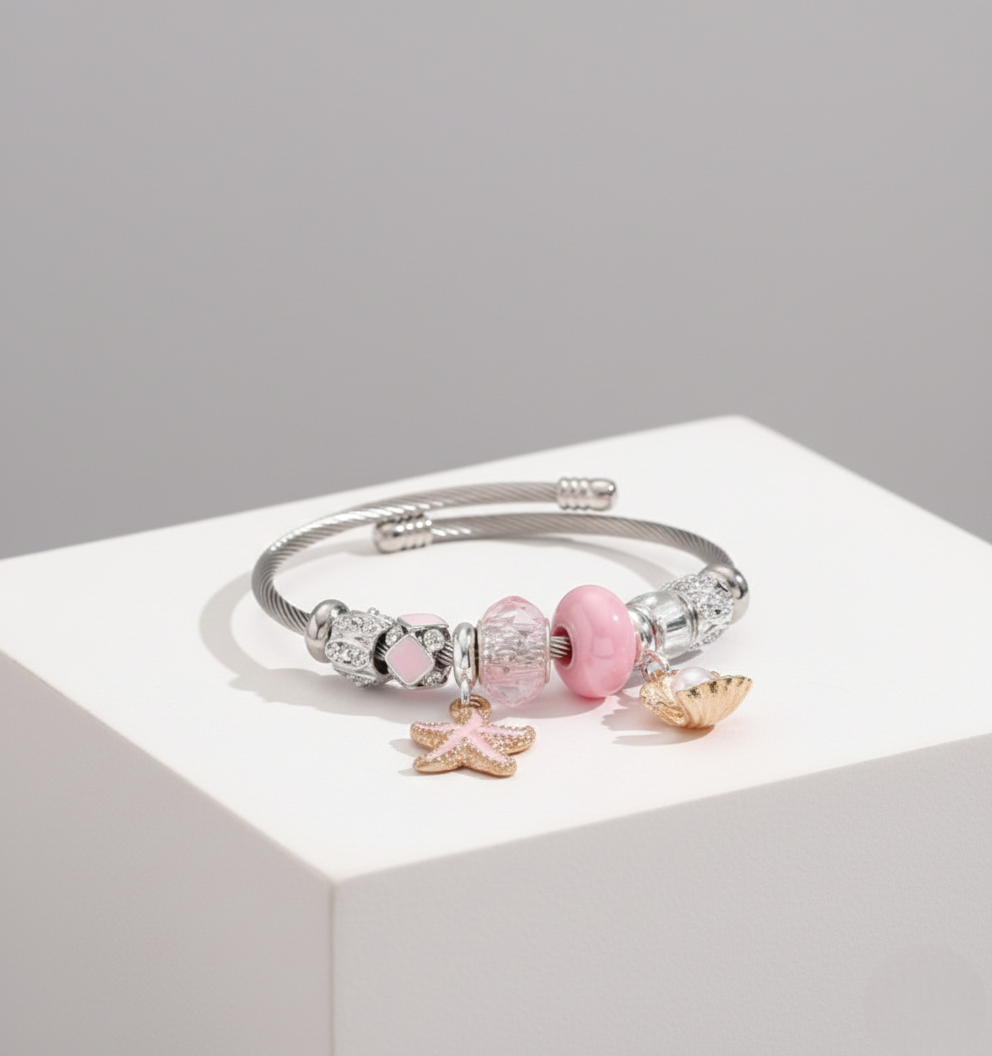 LuxeCharm Shell Bead Bracelet